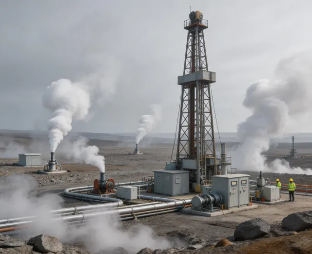 Geothermal drilling field
