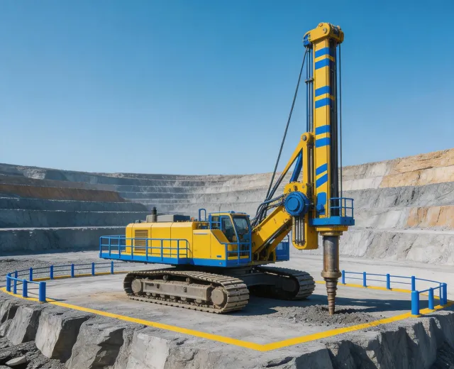 Open-pit mining drilling bench